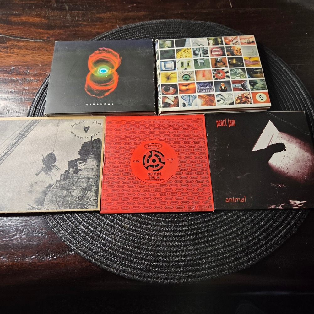 Pearl Jam CD Lot Binaural No Code Merkin Ball Animal Not For You 5pc Grunge Rock